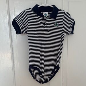 Navy Striped Notre Dame Kids One Piece 12 m